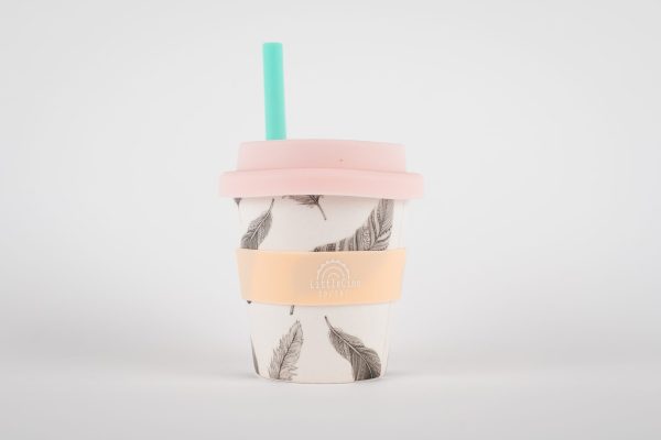 Duotone - our peaches and cream feather babycino cup (straw included) - Image 2